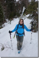 More ski portage (Ski touring Bleicherhorn und Höllritzereck Feb 2014)
