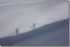 Silly shadows (Ski touring Bleicherhorn und Höllritzereck Feb 2014)