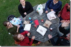Happy fish and chip eaters (Halswerl Quarry)