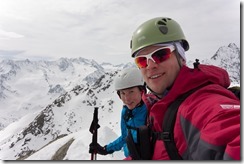 Us at the summit 2 (Ski touring Potsdamer Hütte)