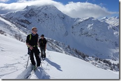 Heading up through the powder (Ski Touring Wöster Horn Feb 2015)