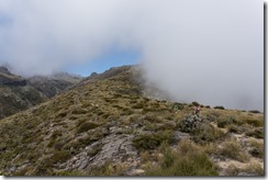 Tramping in the mist (Mt Somers)