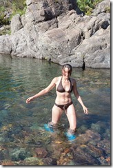 Leonie in the water (Corsica)