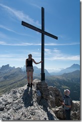 At the top of Sas de Stria (Dolomites, Italy)