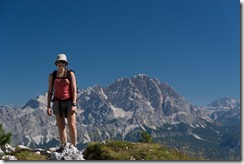 Leonie and mountains (Dolomites, Italy)