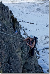 Leonie sets off 2 (Gargellen Klettersteig)