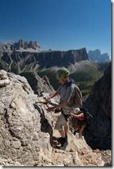 Mum does some climbing (Dolomites, Italy)