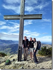 At the top (Salewa Klettersteig)