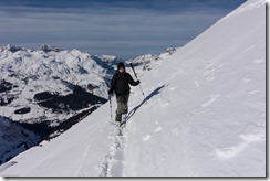 Crossing a slope 3 (Ski touring near Wösterspitze)