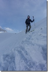 Oh oh, scary (Ski touring Jamtalhuette)