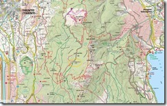 Map - Klettersteig and camping near Trento