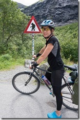 Leonie and a troll (Cycle Touring Norway 2016)