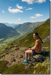 Leonie sitting (Cycle Touring Norway 2016)