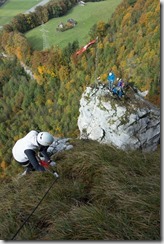 Taking the emergency exit 2 (Indianer Klettersteig Oct 2016)