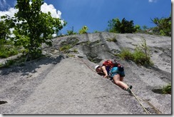 Sam climbing (Salzkammergut Adventures)