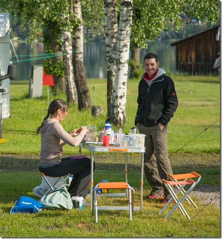 Robert and Leonie at the campsite(Tour de Kärnten 2018)