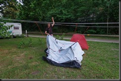 Constructing the tent (Flims, Switzerland)