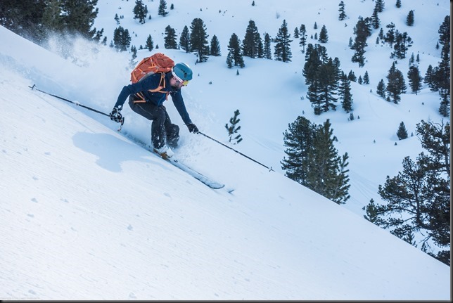 Craig cutting up the snow (Skitouring Kuehtai March 2019)