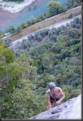 Phil climbing (Climbing in Arco)