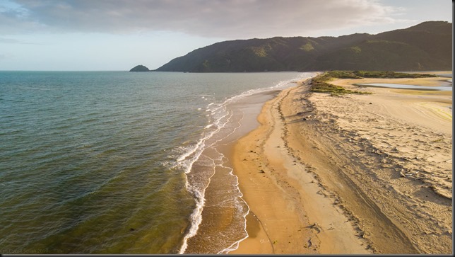 View along the beach at Wainui (Golden Bay 2019)