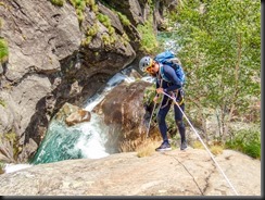 Pattrick abseiling (Canyoning Italy 2019)