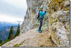 Ari at the bottom of the climb afterwards (Climbing Tannheimer Tal 2019)