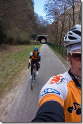 Cycling on the cycleway (Cycling Bolzano March 2016)