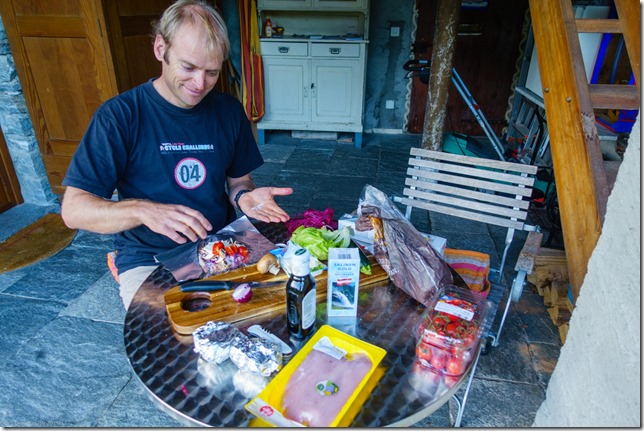 Getting ready to BBQ (Climbing in Ticino Oct 2019)