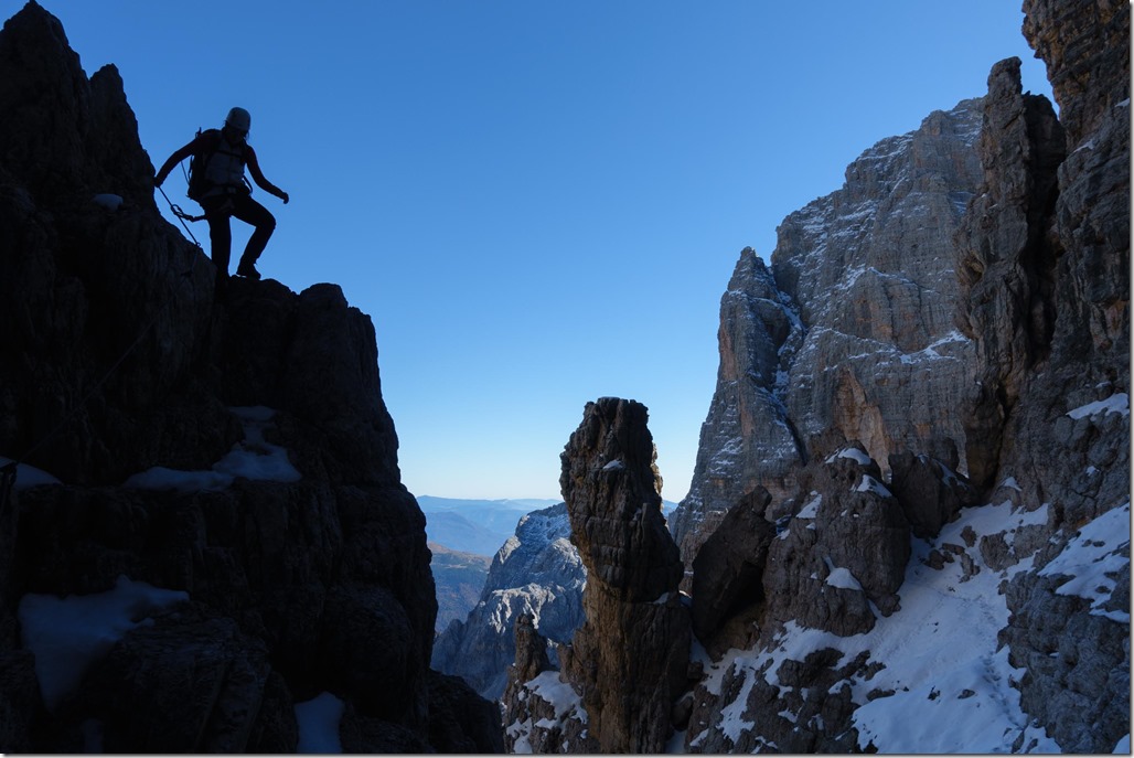 Leonie descending (Brenta Dolomites)