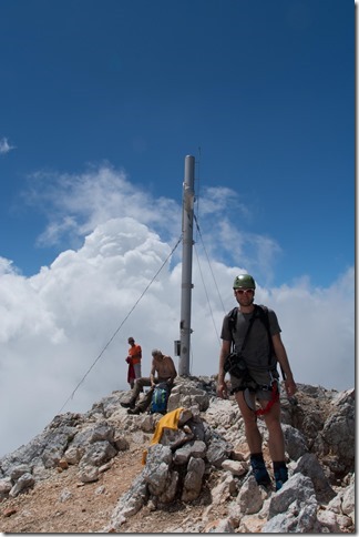 Cris on the summit of Škrlatica (Summer Holidays 2015)