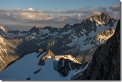 View in the evening (Tramping Ice Lake Dec 2015)