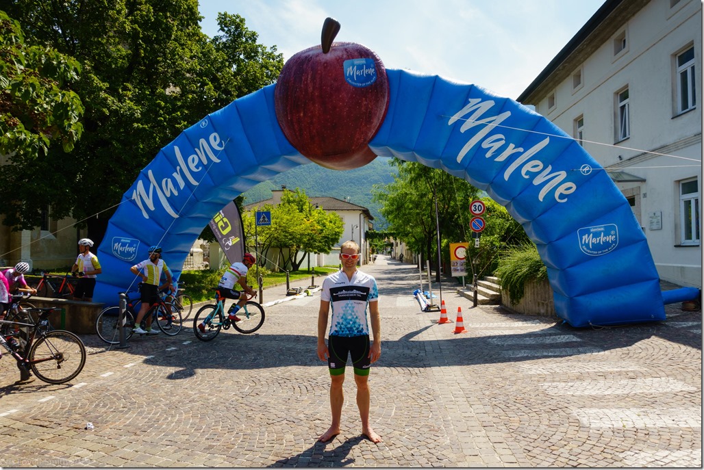 Cris at the time trial finish (Giro delle Dolomiti 2019)