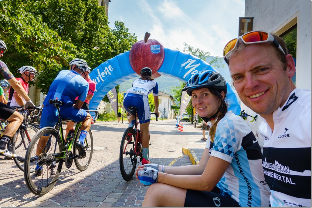 Us at the start of the team time trial (Giro delle Dolomiti 2019)