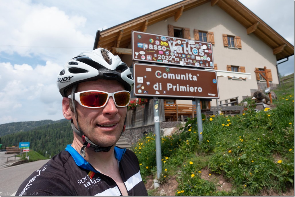 Having arrived at Passo Valles (Dolomites with RIG June 2019)
