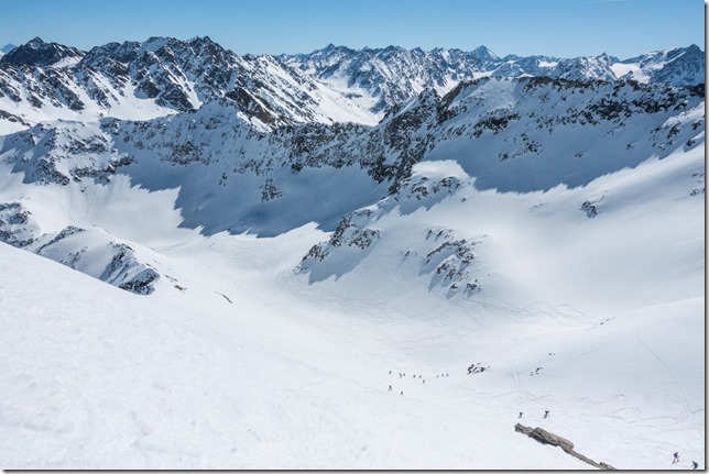 It was fairly busy on the tour (Skitouring Kuehtai March 2019)