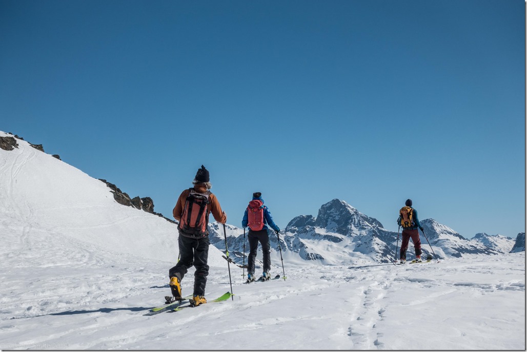 At a saddle (Ski touring Avers March 2019)