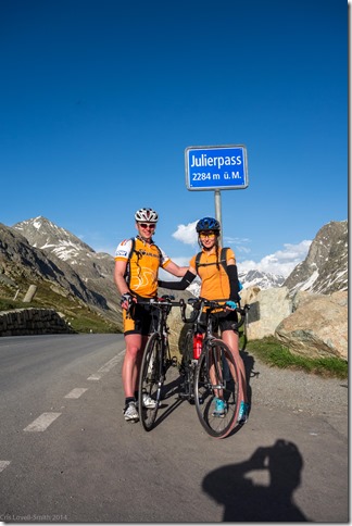 Us at Julierpass (Cycling Switzerland june 2014)
