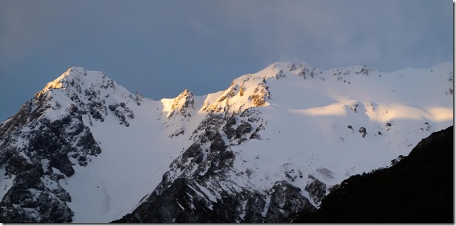 View of the mountains from the hut (Tramping Hawdon Hut Sept 2021)