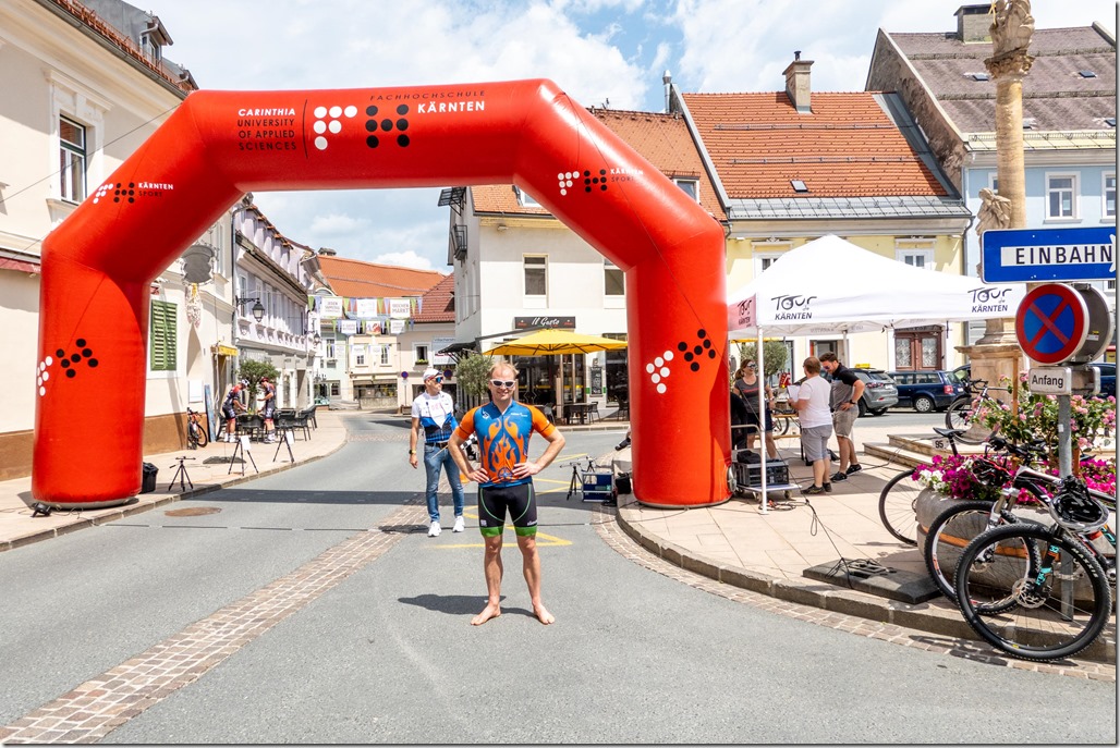 Cris at the finish in Feldkirchen - stage 2 (Tour de Kaernten 2022)
