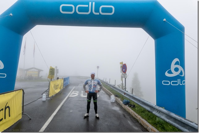 Posing at the hill TT finish line (Tour de Kaernten 2022)