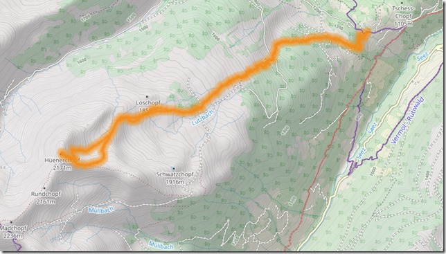 Hueenerschopf ski tour