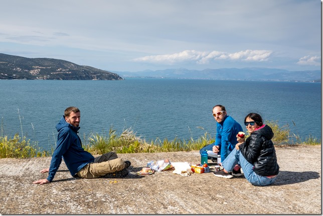 Stopping for lunch (Climbing Greece April 2023)