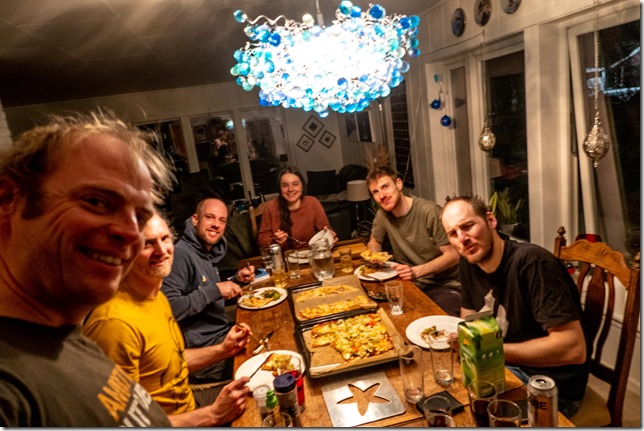 Dinner time (Day 5, Ski Touring Lyngen 2023)