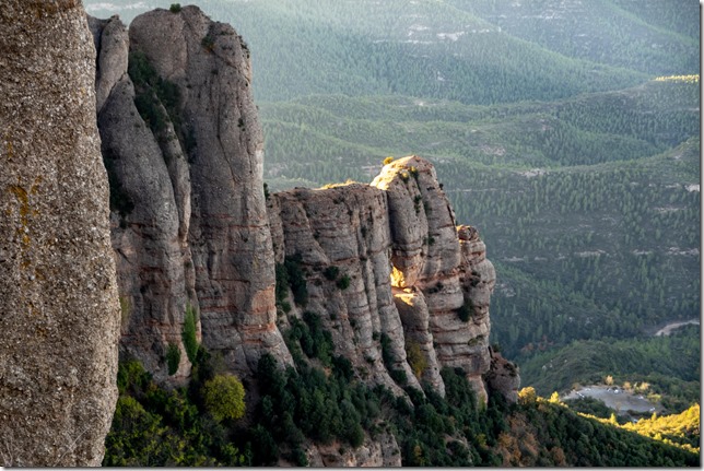 Looking down to the window in the rock (Weekend in Montserrat Nov 2023)