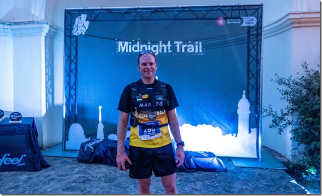 At the finish (Barcelona Midnight Trail 2024)