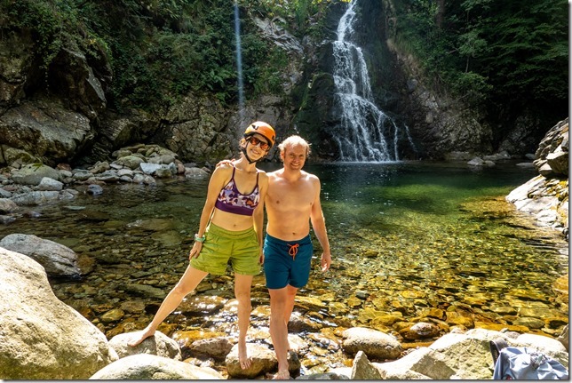 Ari and Cris beside the pool (Summer road trip August 2024)