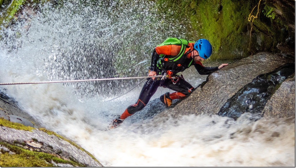 Craig avoids the flow (Carew Creek Dec 2024)