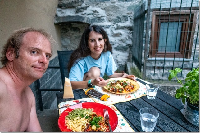 Dinner time in the Aosta valley (Summer road trip August 2024)